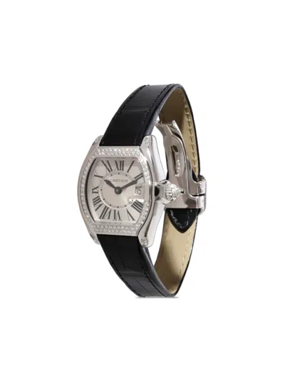 Pre-owned Cartier  Roadster 32.8mm In White