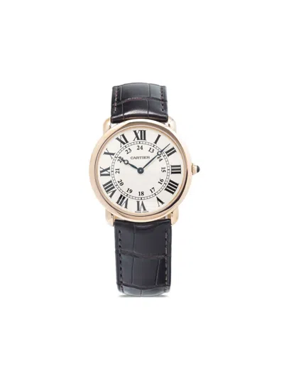 Pre-owned Cartier  Ronde Louis 36mm In Silver