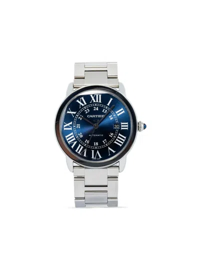 Pre-owned Cartier  Ronde Solo 42mm In Blue