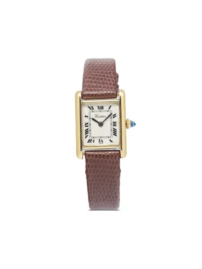 Pre-owned Cartier  Tank 21mm In White