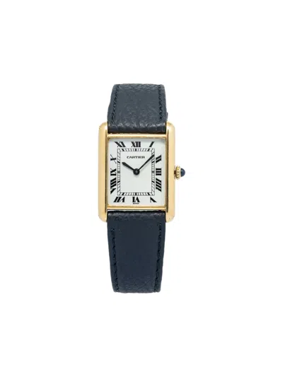 Pre-owned Cartier  Tank 22mm In White