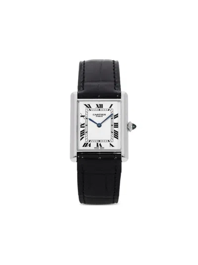 Pre-owned Cartier  Tank 30mm In White
