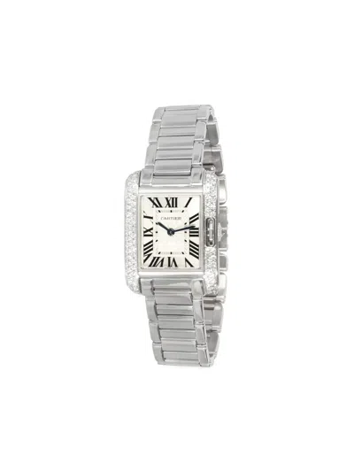 Pre-owned Cartier  Tank Anglaise In Silver