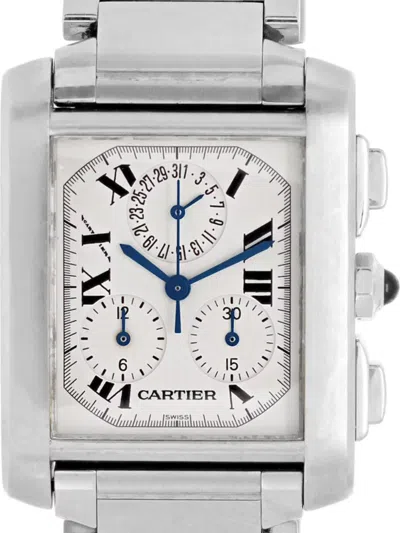 Pre-owned Cartier  Tank Francaise 28mm In White