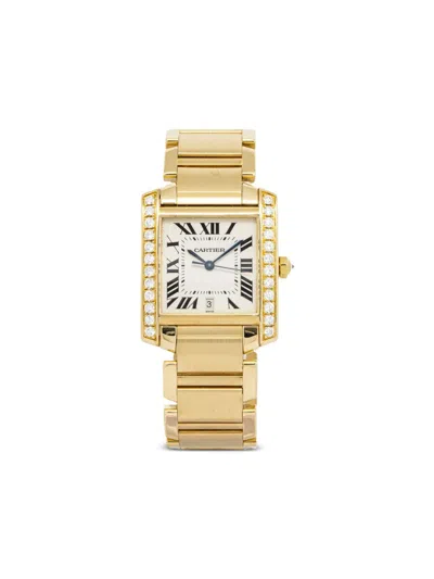 Pre-owned Cartier  Tank Française 32mm In Neutrals