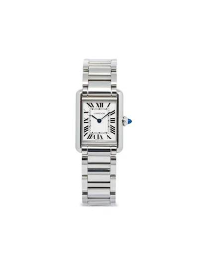 Pre-owned Cartier  Tank Must 22mm In White