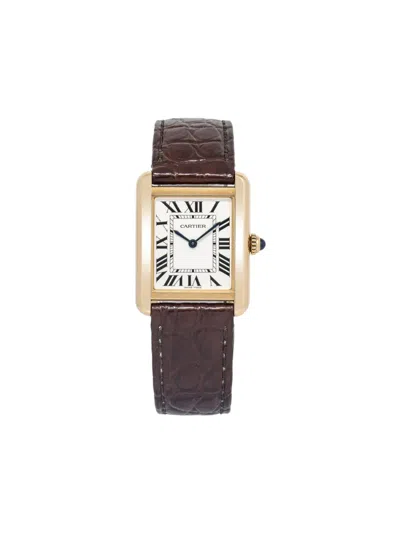 Pre-owned Cartier  Tank Solo 24mm In Silver