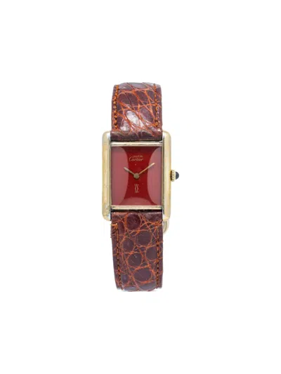 Pre-owned Cartier  Tank Vermeil17mm In Red