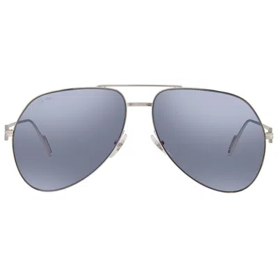 Cartier Premiere De  Blue Pilot Unisex Sunglasses Ct0110s 006 62 In Gray