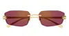 Cartier Ct0474s Panthère De Sunglasses In Gold