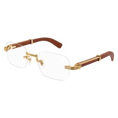 Cartier Premiere De  Demo Rectangular Men's Eyeglasses Ct0377o 002 53