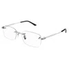 Cartier Premiere De  Demo Rectangular Men's Titanium Eyeglasses Ct0349o 002 55