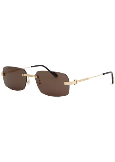 Cartier Première De  Gold-tone Rimless Sunglasses, Sunglasses