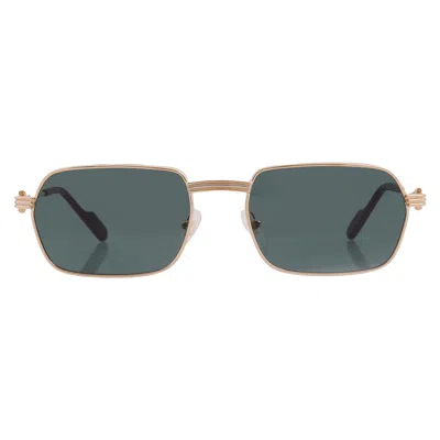 Cartier Premiere De  Green With Light Mirror Geometric Men's Sunglasses Ct0463s 002 56