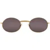 Cartier Premiere De  Grey Round Men's Sunglasses Ct0464s 001 53
