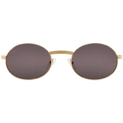Cartier Premiere De  Grey Round Men's Sunglasses Ct0464s 001 53