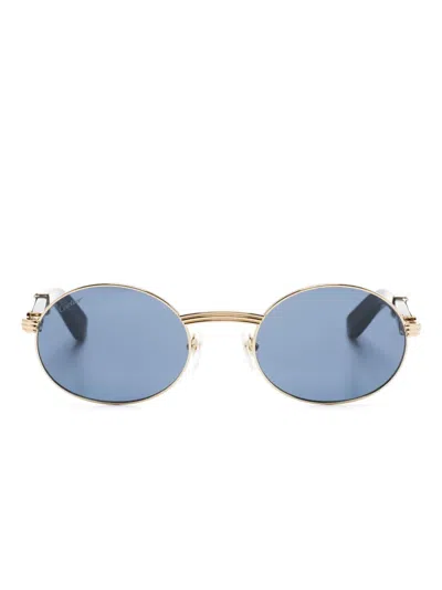 Cartier Première De  Oval-frame Sunglasses In Gold