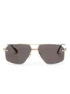 Cartier Première De  Pilot-frame Sunglasses In Black