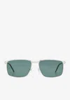 Cartier Première De  Rectangular Sunglasses In Metallic
