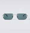 Cartier Rimless Sunglasses In Green