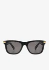 Cartier Première De  Square Sunglasses In Black