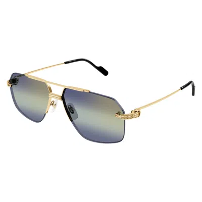 Cartier Premiere De  Violet Multi Treatment Navigator Men's Sunglasses Ct0426s 003 60
