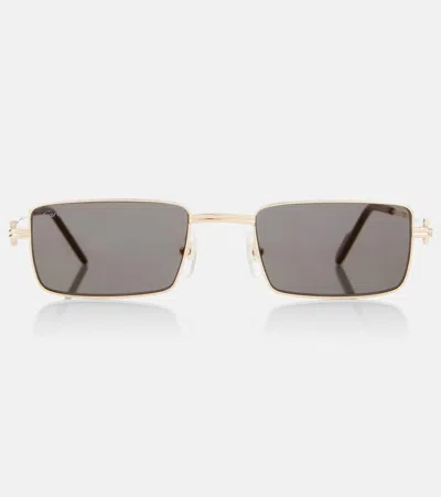 Cartier Première Rectangular Sunglasses In Gold
