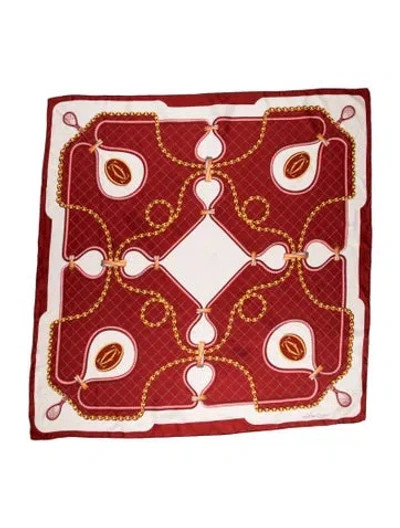 Pre-owned Cartier Printed Scarf In Red
