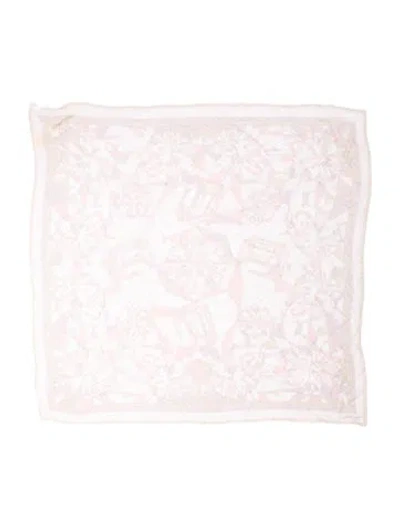 Pre-owned Cartier Printed Scarf In White