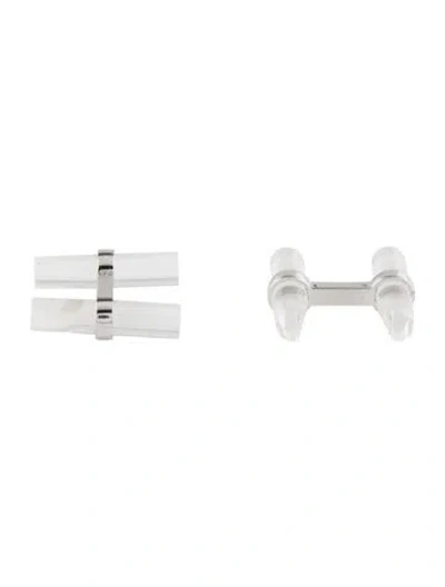 Pre-owned Cartier Quartz Cufflinks In Multicolor