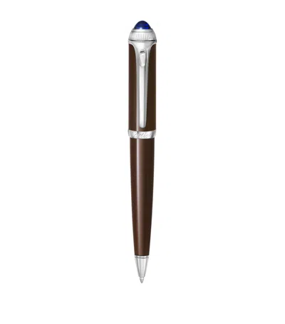 Cartier R De  Ballpoint Pen In Brown