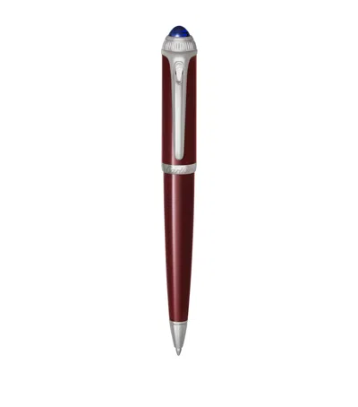Cartier R De  Ballpoint Pen In Burgundy