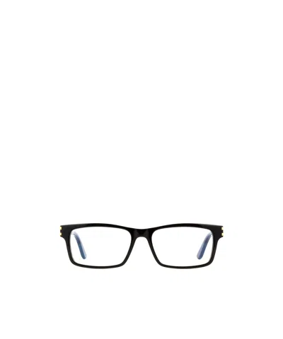 Cartier Rectangle Frame Glasses In Black