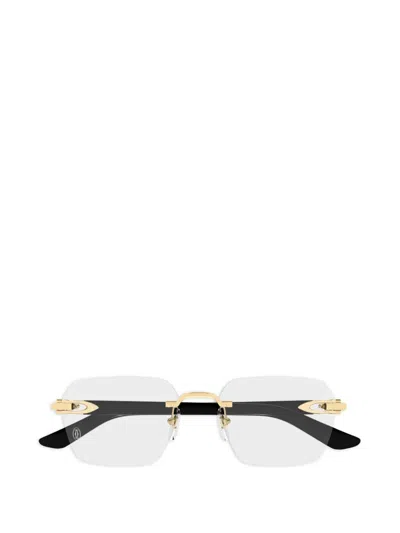 Cartier Rectangle-frame Glasses In Black