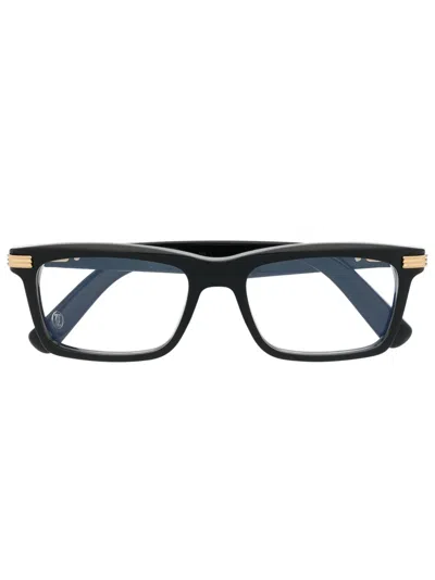 Cartier Rectangle-frame Glasses In Black
