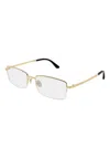 Cartier Brille Mit Eckigem Gestell In Gold
