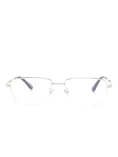 Cartier Rectangle-frame Glasses In Silver