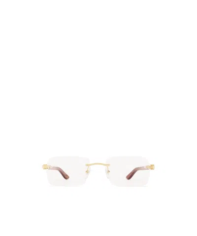 Cartier Rectangle Frame Glasses In White