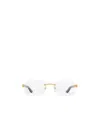 Cartier Rectangle Frame Glasses In White
