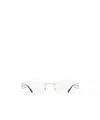 Cartier Rectangle Frame Glasses In White