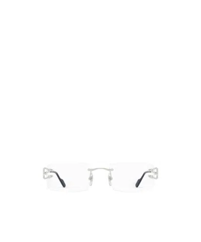 Cartier Rectangle Frame Glasses In White