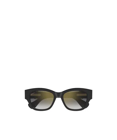 Cartier Rectangle Frame Sunglasses In Black