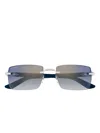 Cartier Rectangle-frame Sunglasses In Blue