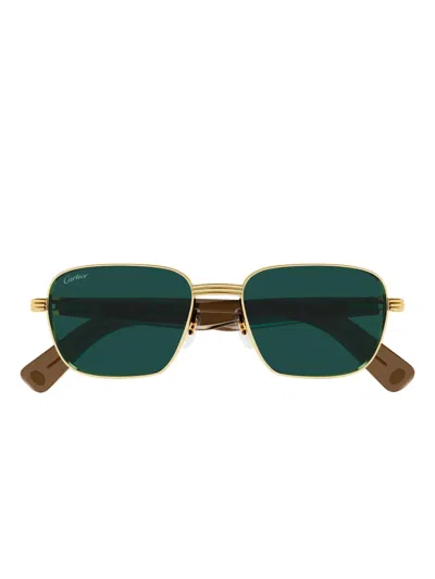 CARTIER RECTANGLE-FRAME SUNGLASSES