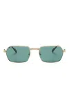 Cartier Rectangle-frame Sunglasses In Gold