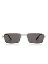 Cartier Sonnenbrille Mit Eckigem Gestell In Gold