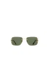 Cartier Rectangle-frame Sunglasses In Green