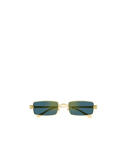 Cartier Rectangle Frame Sunglasses In Multicolor
