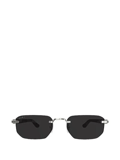 Cartier Rectangle-frame Sunglasses In Orange