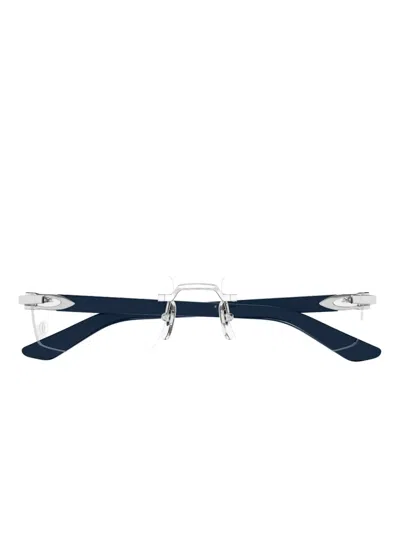 Cartier Rahmenlose Brille Mit Eckigen Gläsern In Black